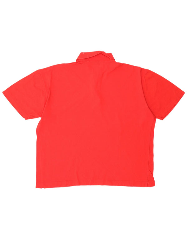 UNGARO Herren-Poloshirt, groß, rote Baumwolle