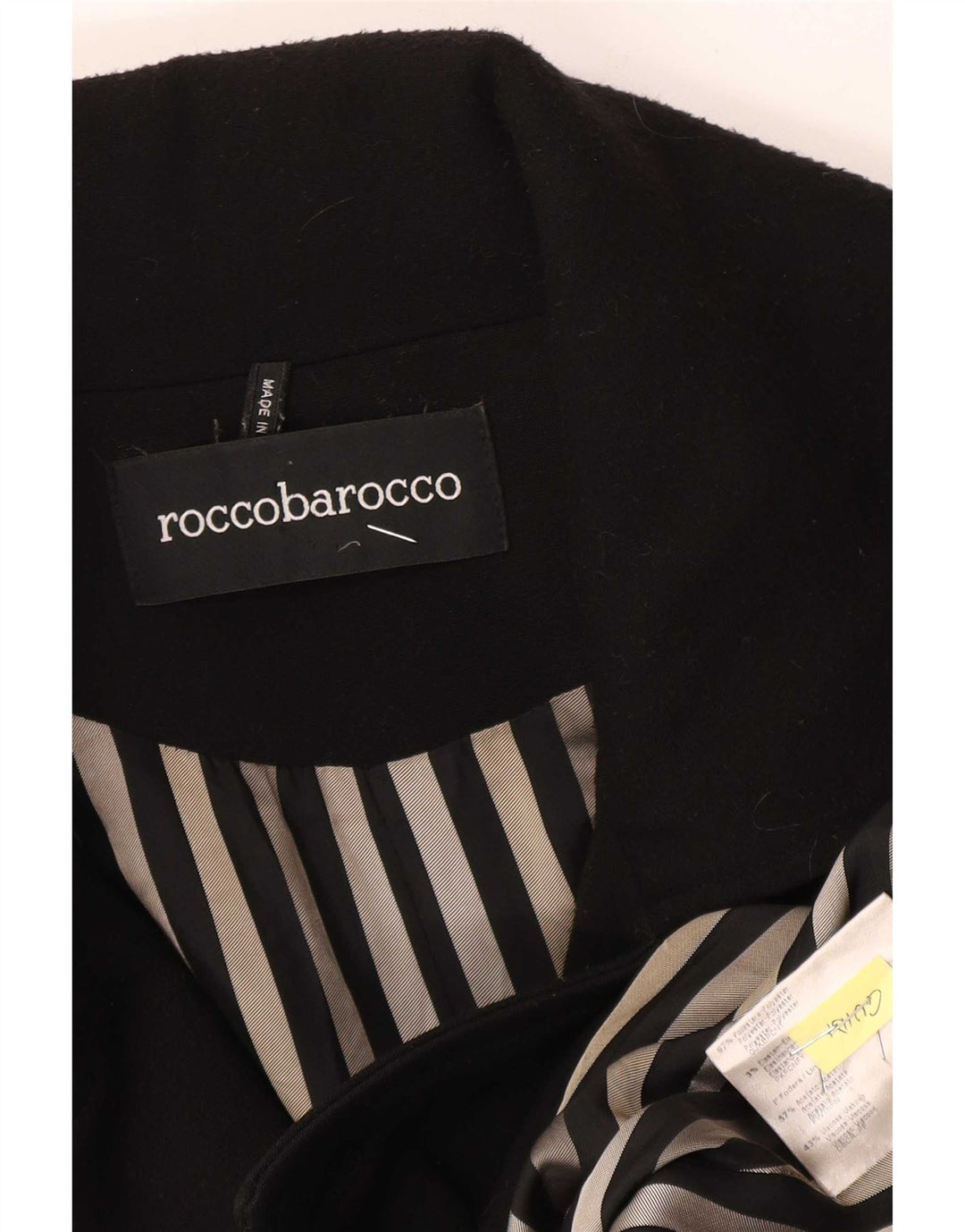 Roccobarocco Damen Mantel IT 48 XL Schwarz Polyester