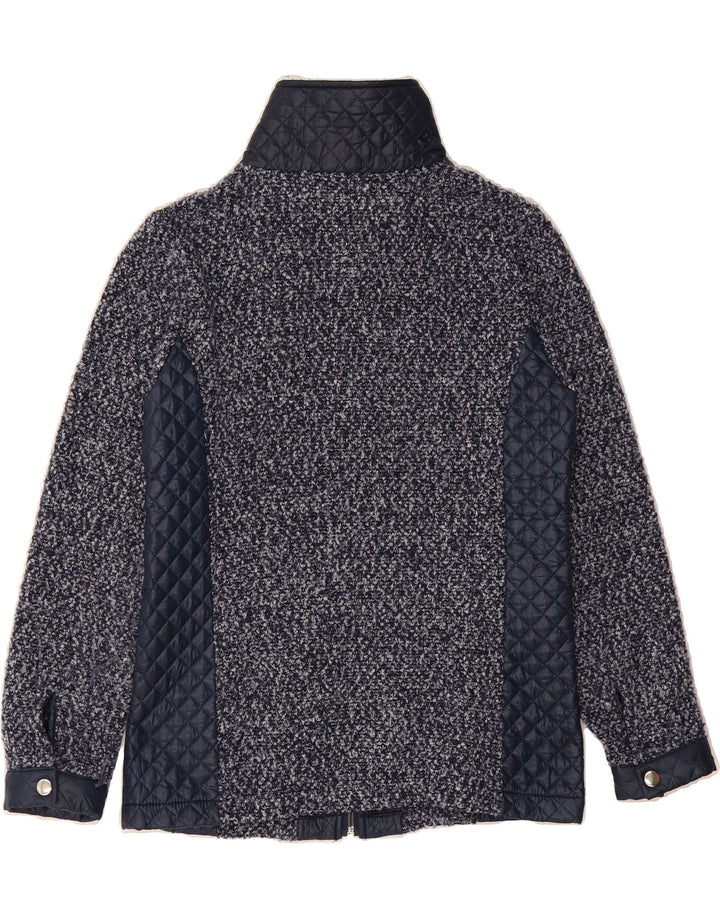 PACO Womens Quilted Jacket UK 10 Small Navy Blue Colourblock Polyester Vintage Paco and Second-Hand Paco from Messina Hembry 