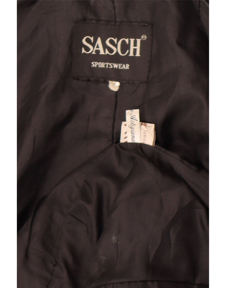Sasch Damen Lederjacke UK 14 Großes schwarzes Leder