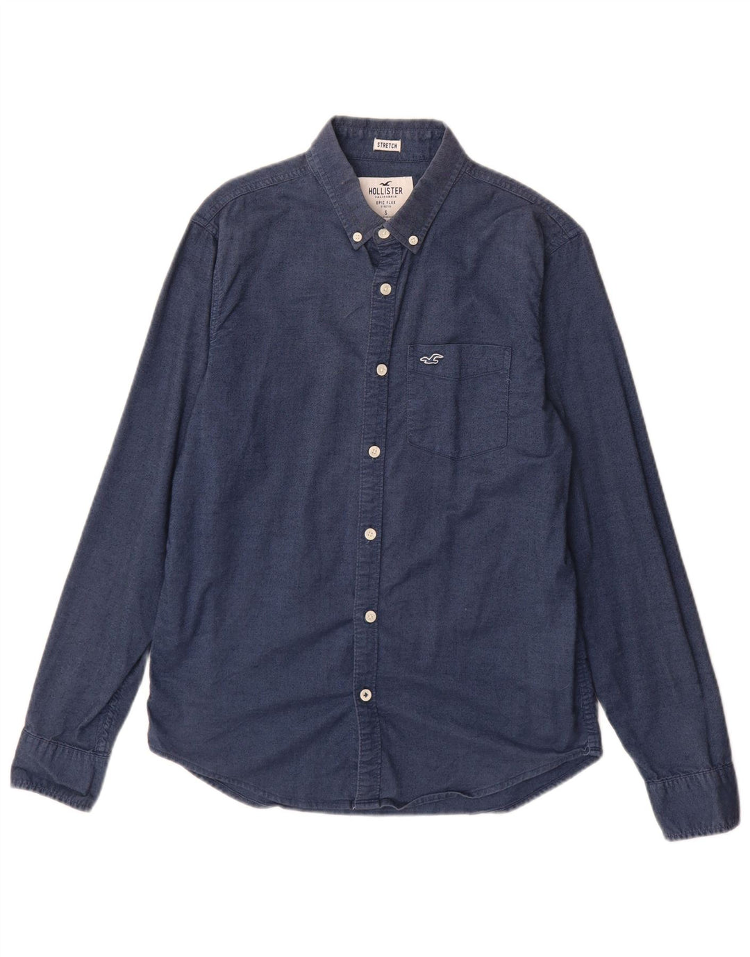 Hollister Herren-Hemd, klein, marineblau, Baumwolle