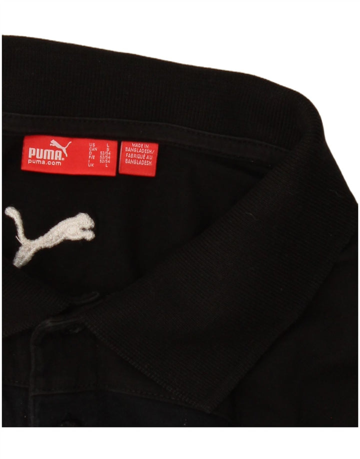 Puma Herren Poloshirt Große schwarze Baumwolle