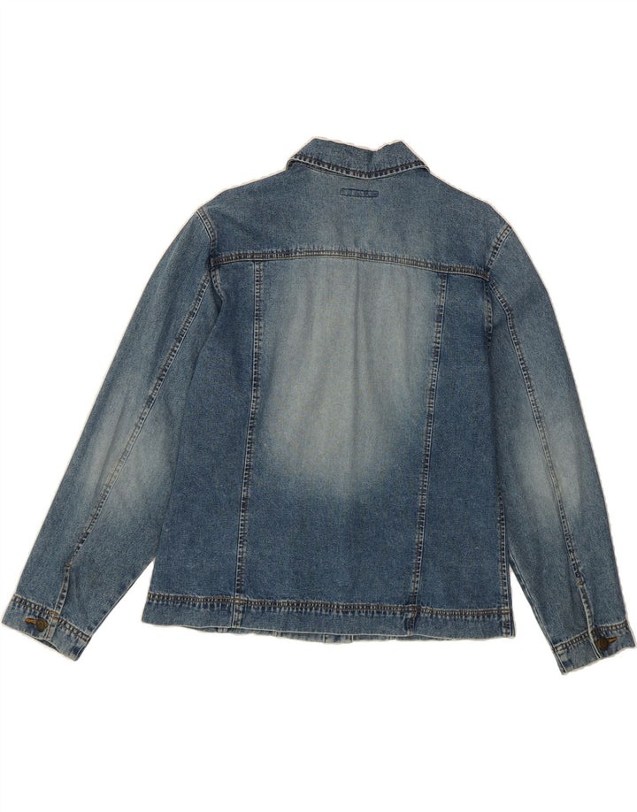 ROXANNE Womens Oversized Denim Jacket IT 40 Small Blue Cotton Vintage Roxanne and Second-Hand Roxanne from Messina Hembry 