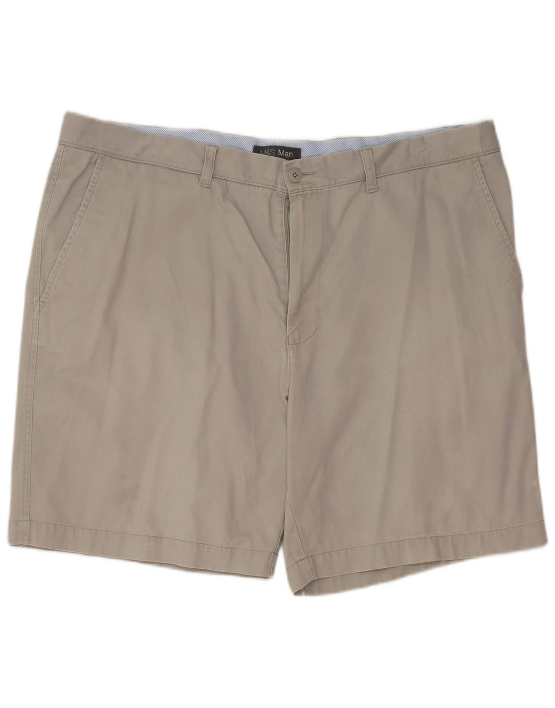 Marks & Spencer Herren Chinoshorts W42 2XL Graue Baumwolle
