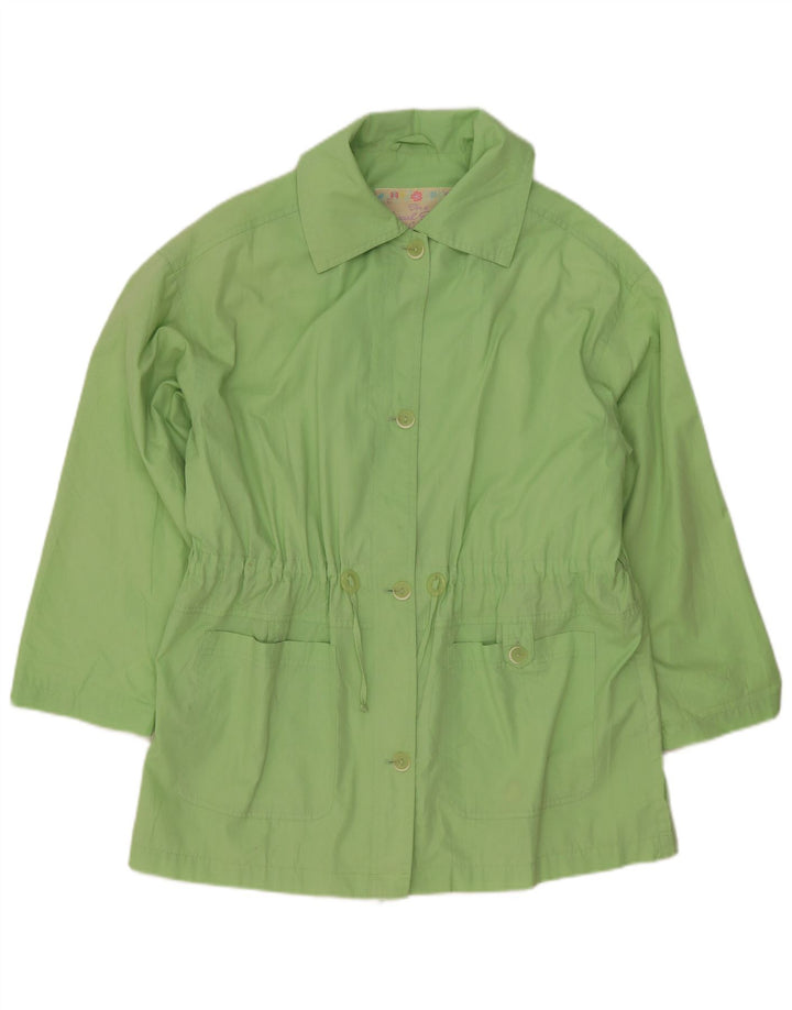 Vintage Damen Utility Jacke UK 16 Großes grünes Polyester
