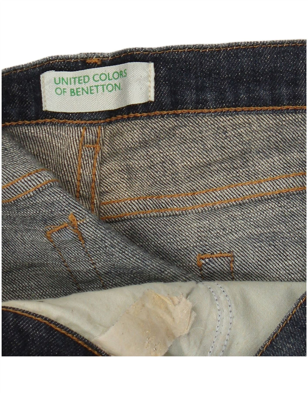 Benetton Damen Kurzjeans W32 L25 Blau