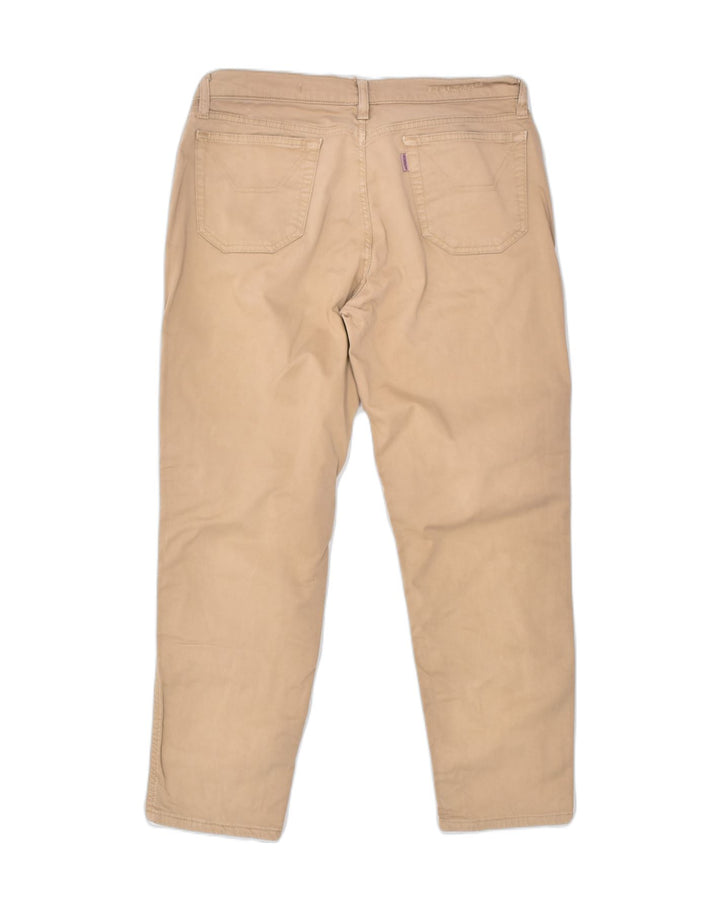 JECKERSON Womens Slim Casual Trousers W30 L26 Beige Cotton | Vintage | Thrift | Second-Hand | Used Clothing | Messina Hembry 