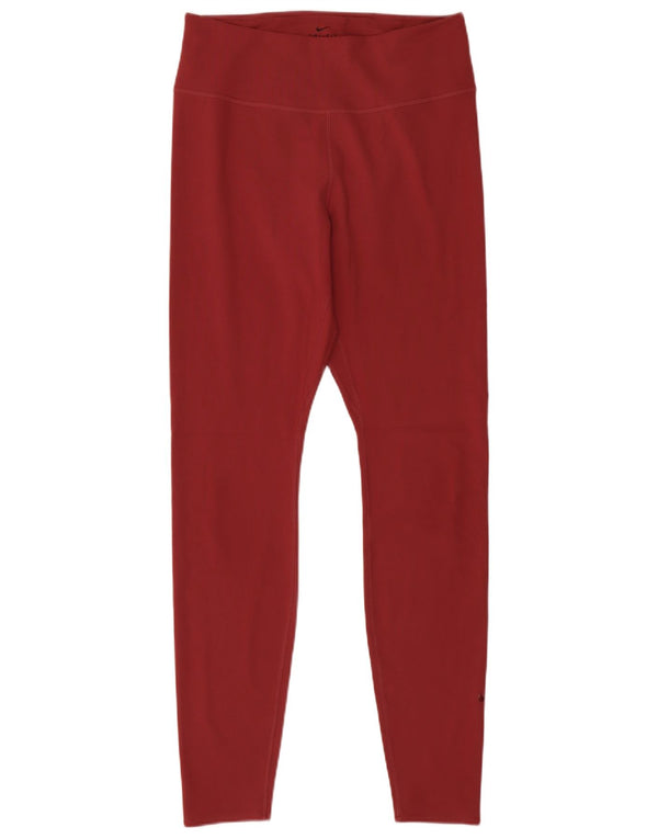 Nike Damen Leggings UK 12 Medium Burgund Polyester
