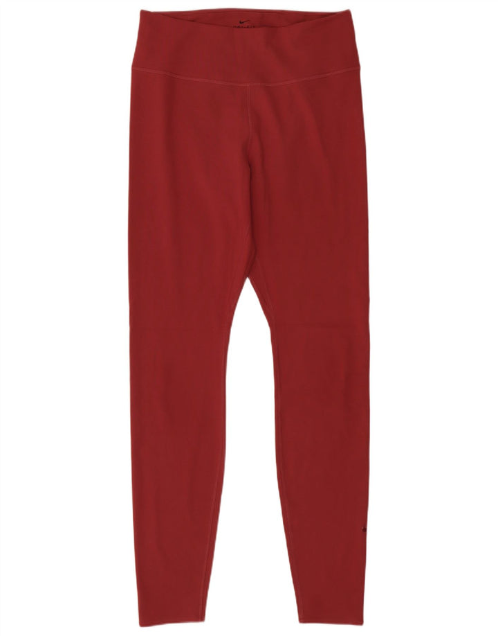 Nike Damen Leggings UK 12 Medium Burgund Polyester