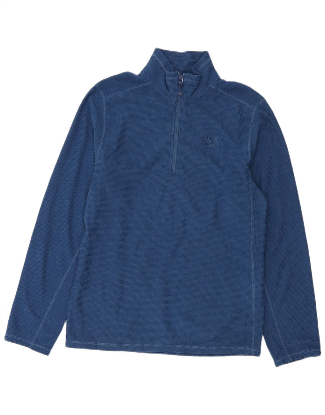 The North Face Herren-Fleecepullover mit Reißverschluss am Hals, mittelmarineblaues Polyester