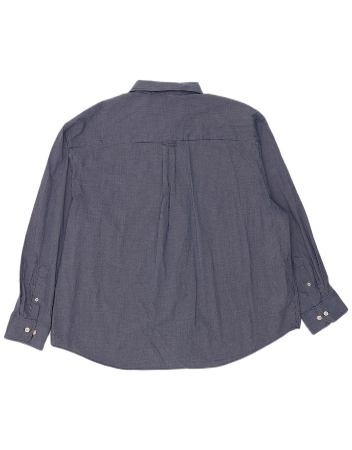 Izod Herren-Hemd mit lockerer Passform, 2XL, blau kariert, Baumwolle, klassisch