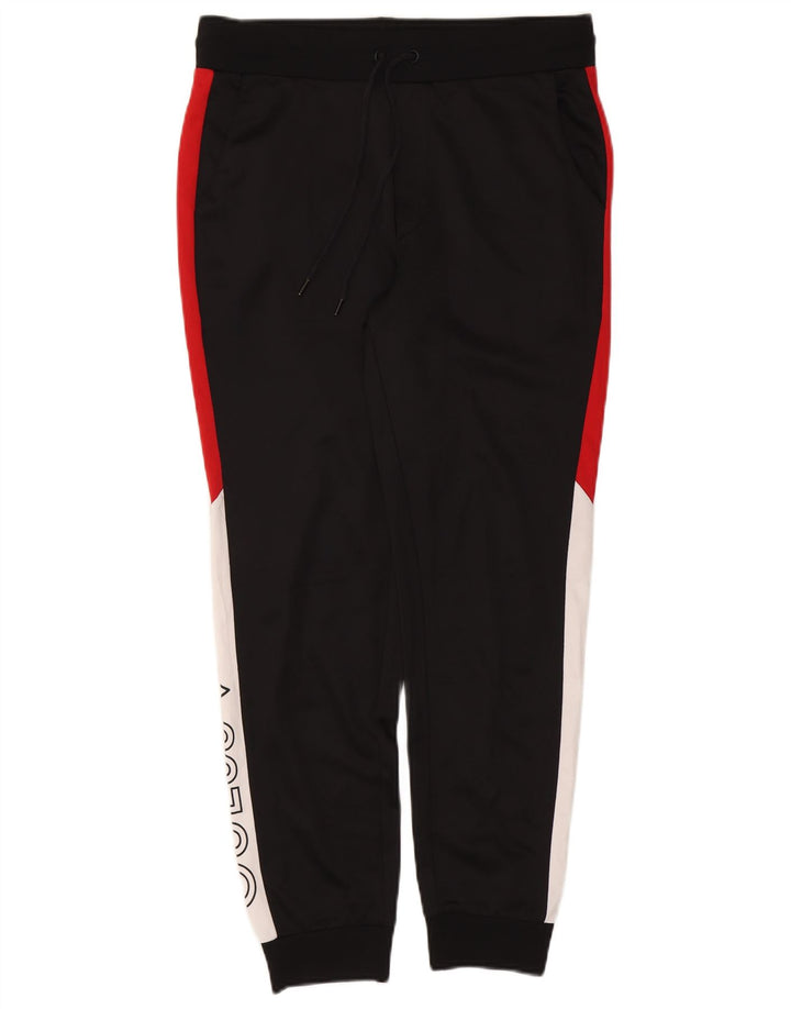 Guess Herren-Trainingsanzug-Hose mit Grafik, mittelgroß, Schwarz, Farbblock
