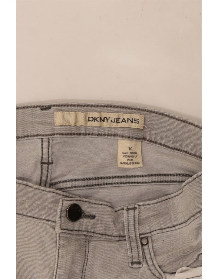 DKNY Damen Jeansshorts US 10 Large W27 Graue Baumwolle