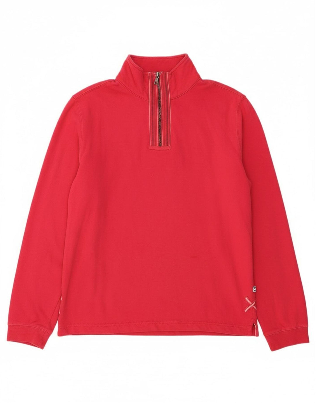 White Stuff Damen-Sweatshirt mit Reißverschluss am Hals, UK 12, mittelrosa, Baumwolle