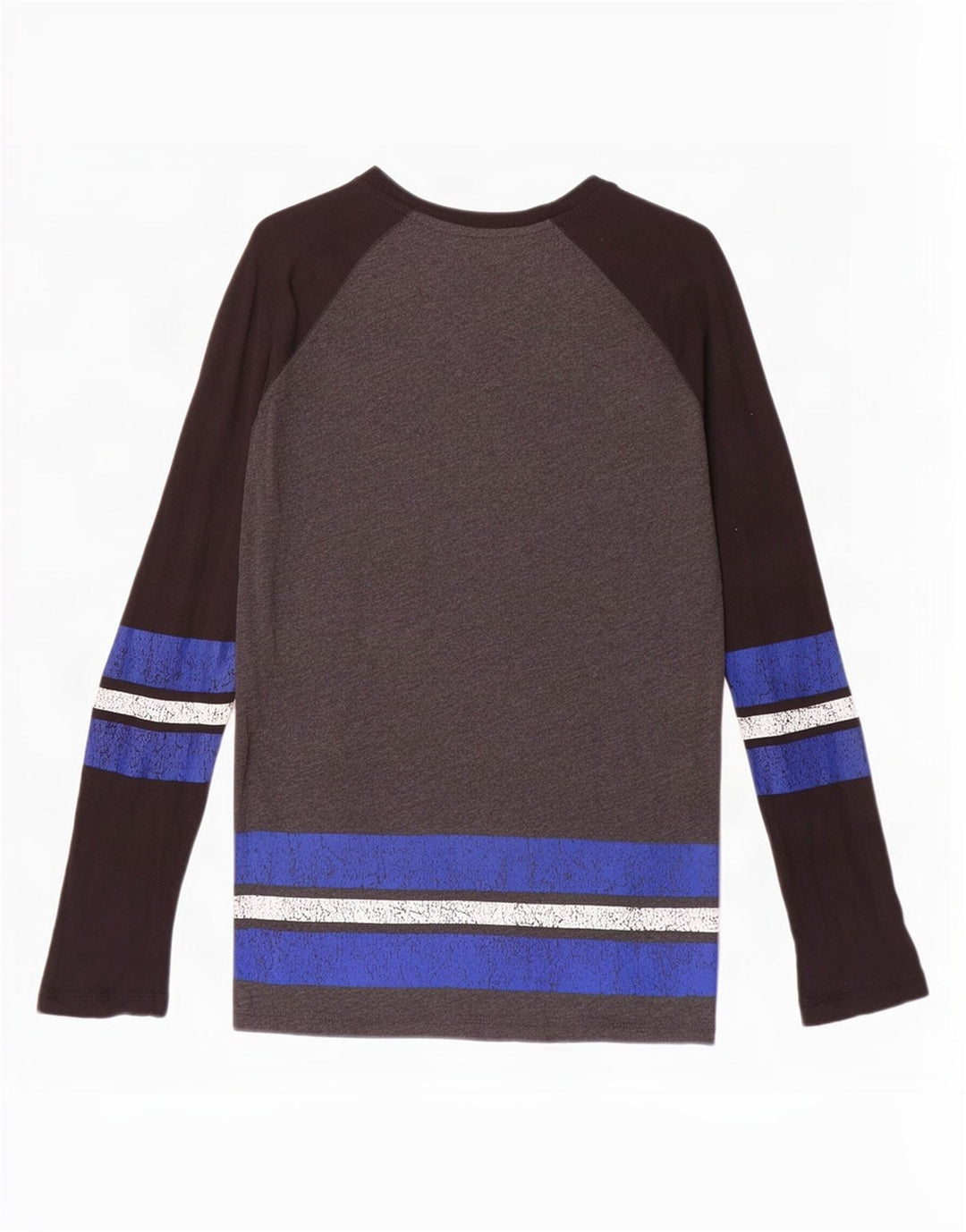 Champion Herren Grafik-Oberteil, langärmelig, klein, Grau, Colourblock-Baumwolle