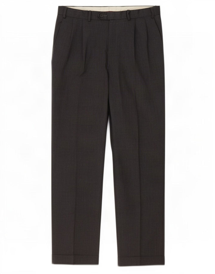 Marks & Spencer Herren-Anzughose mit Pegged-Anzug, W36, L33, graue Wolle