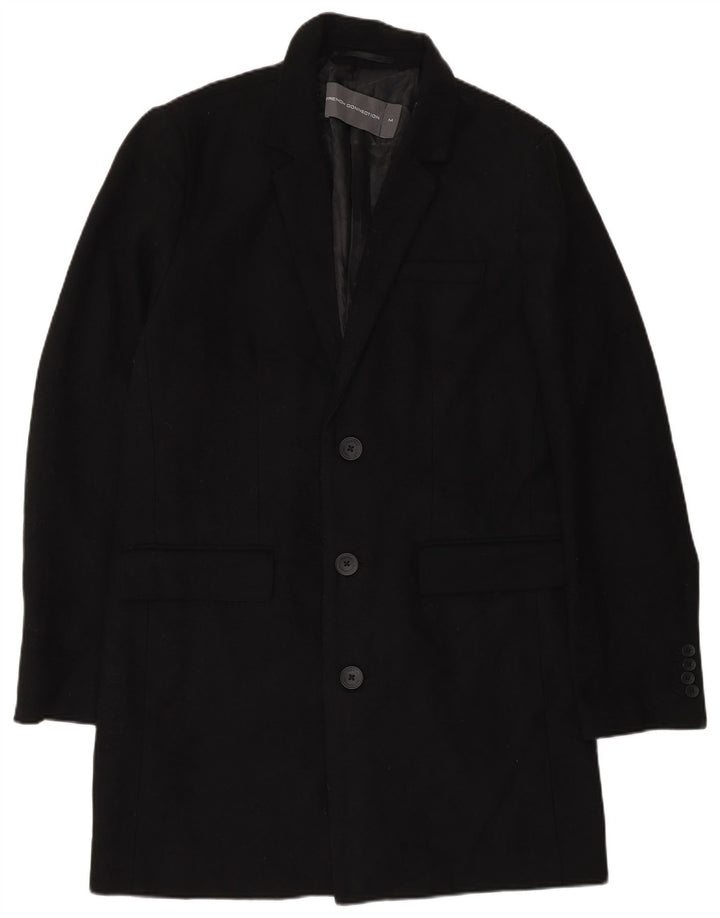 French Connection Herrenmantel UK 38 Mittelschwarze Wolle