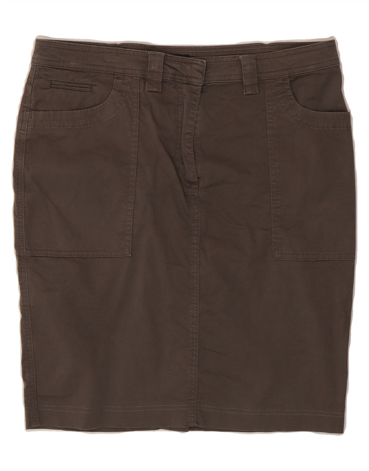 TRUSSARDI JEANS Womens Midi Skirt IT 46 Large W32  Grey Vintage Trussardi Jeans and Second-Hand Trussardi Jeans from Messina Hembry 