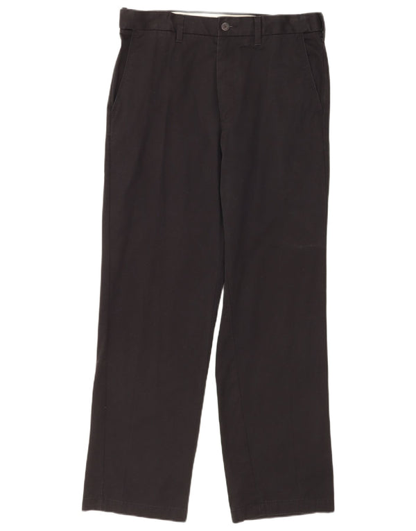 Marks & Spencer Herren gerade Chinohose W32 L31 schwarze Baumwolle