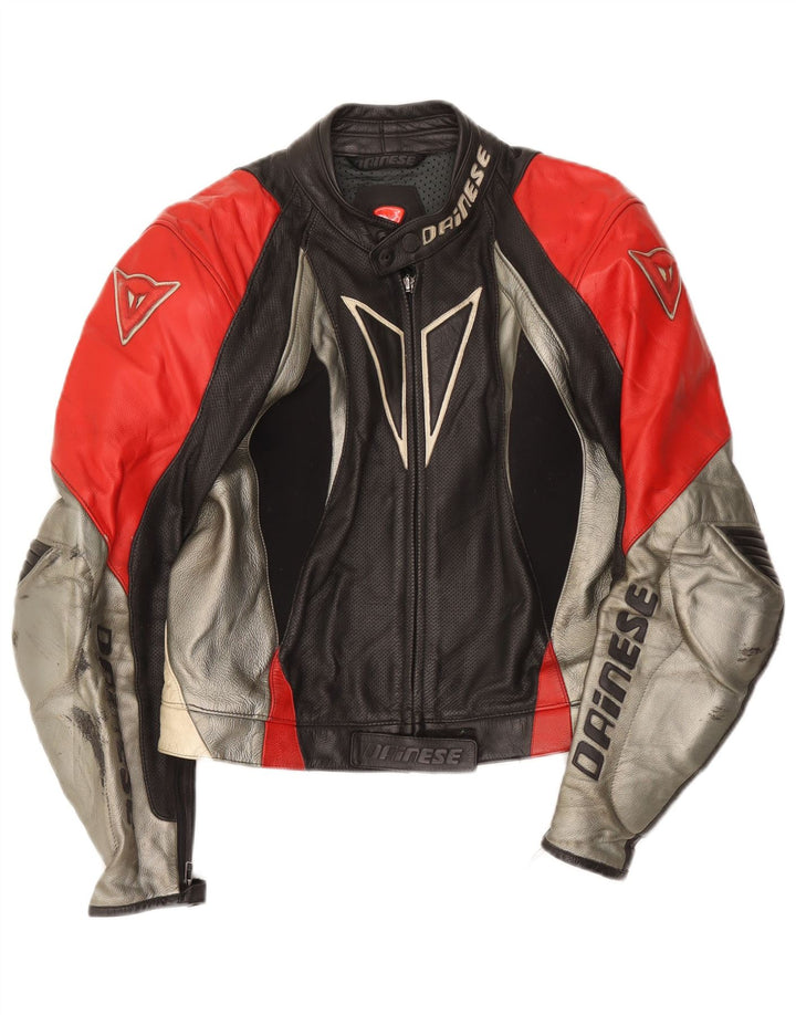 Dainese Herren-Grafik-2-teiliges Set, Größe 50, klein, W34, L28, schwarzer Biker