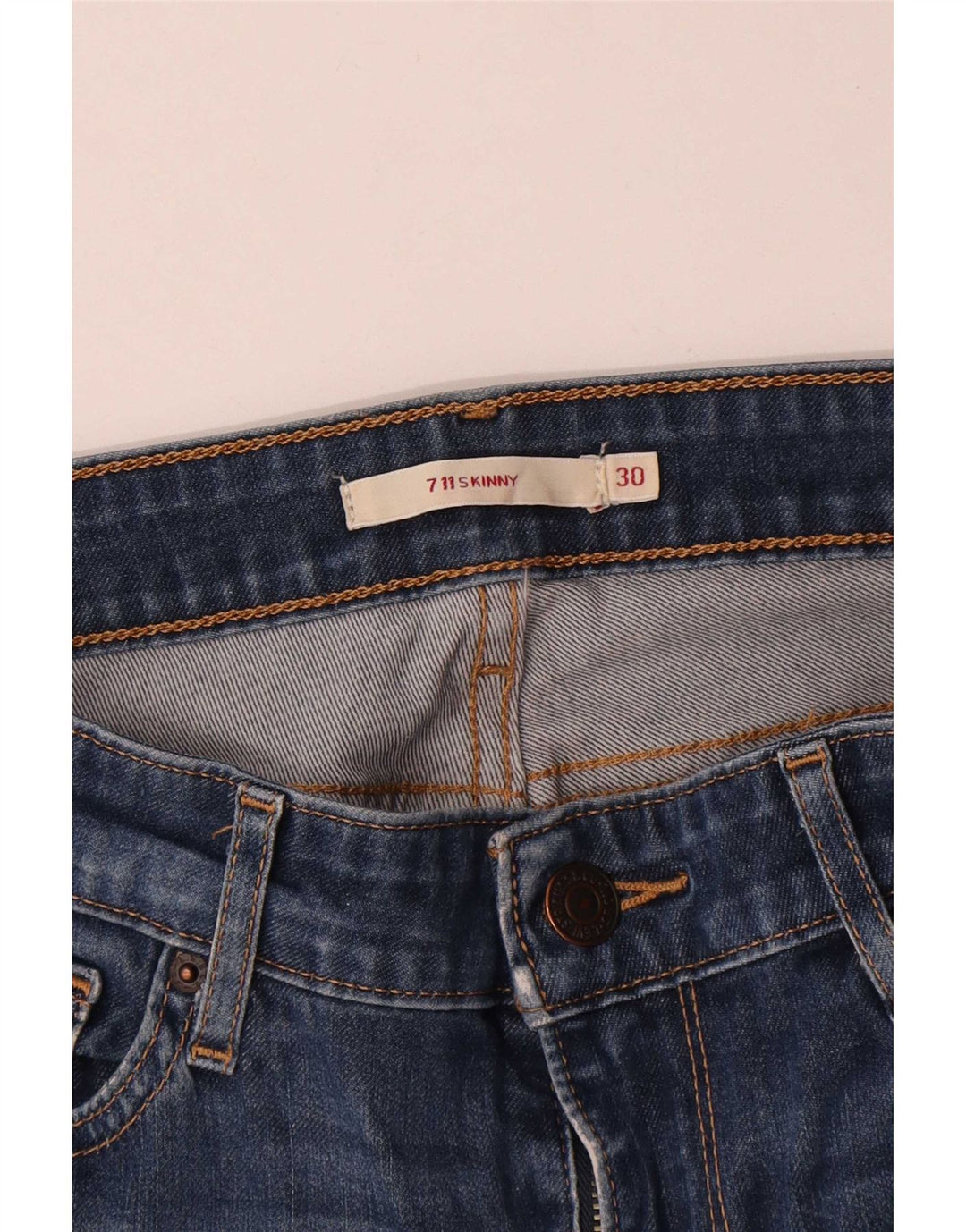 Levi's Damen 711 Skinny Jeans W30 L29 Blau