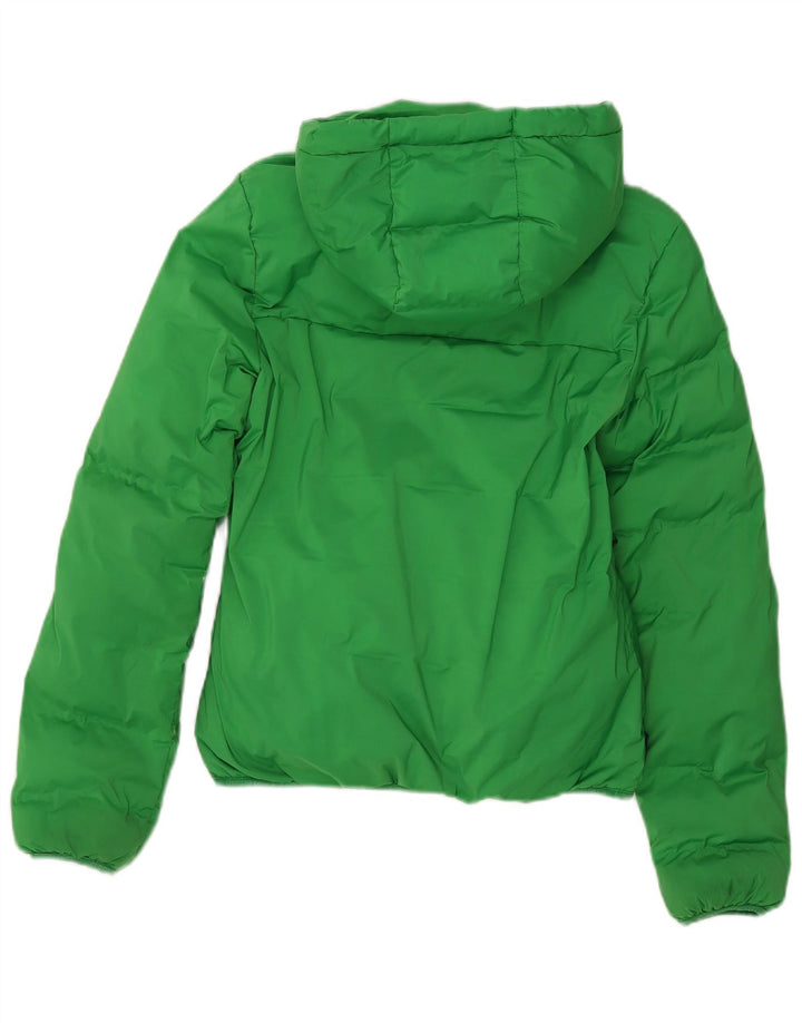 Superdry Wattierte Damenjacke mit Kapuze, UK 8, Größe S, Grün, Polyester