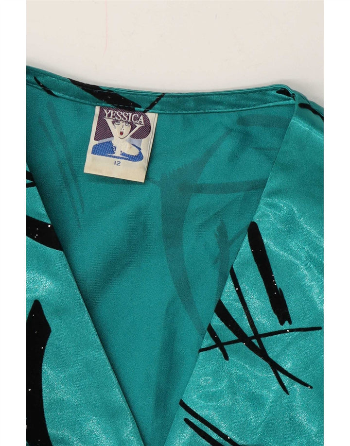 Yessica Damen-Hemdbluse mit abstraktem Muster, UK 12, Mittelgrün, Polyester
