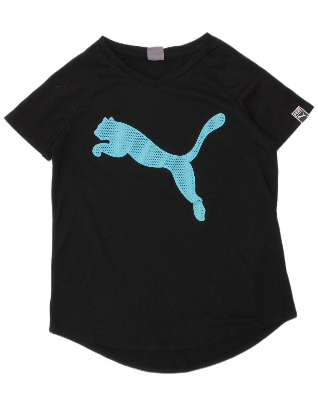 Puma Mädchen T-Shirt mit Grafik, 12–13 Jahre, Größe L, Schwarz, Polyester