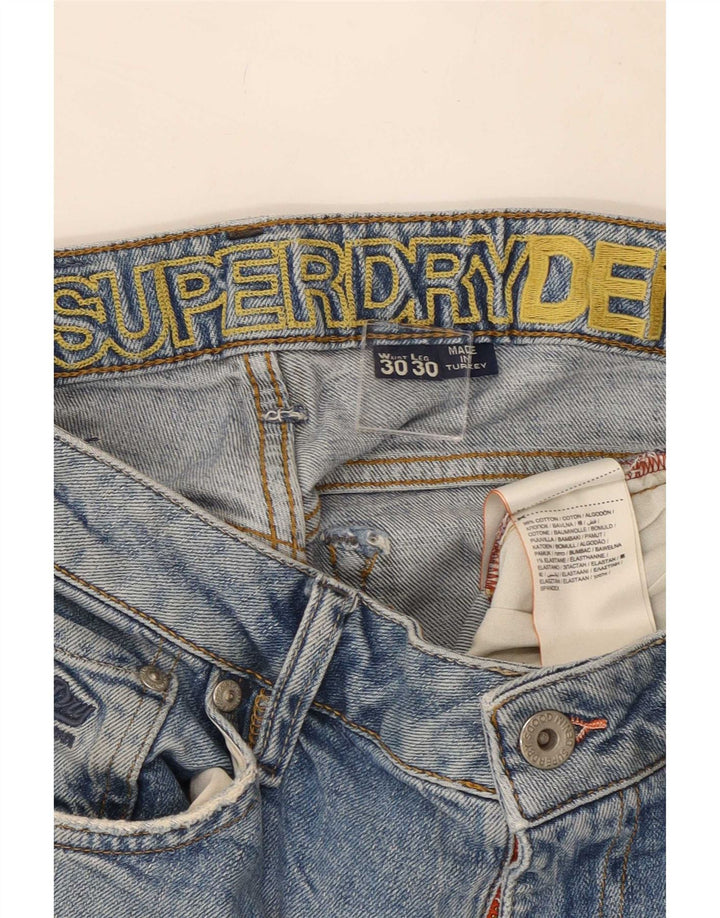 Superdry Herren Slim Jeans W30 L28 Blaue Baumwolle