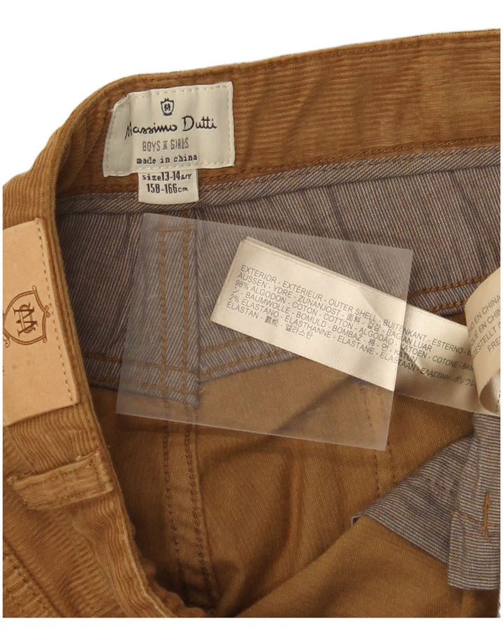 MASSIMO DUTTI Schmale Cordhose für Jungen, 13–14 Jahre, W28, L32, braune Baumwolle