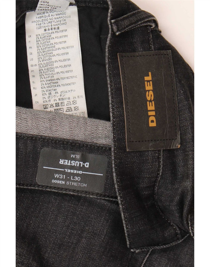 Diesel Herren D-Luster Slim Jeans W31 L30 Graue Baumwolle