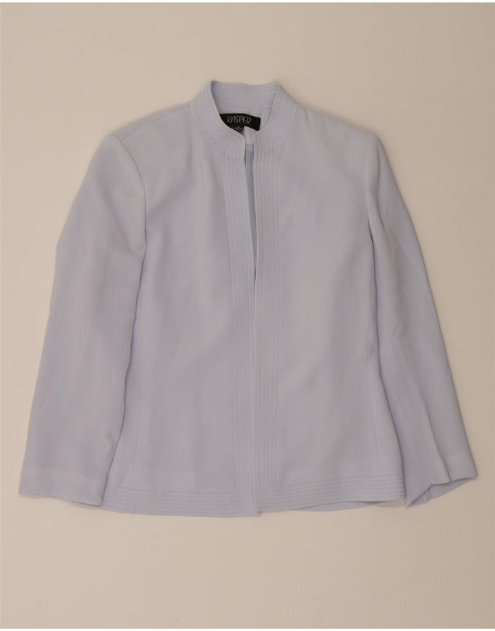 KASPER Womens Cardigan Top US 8 Medium Blue Polyester Vintage Kasper and Second-Hand Kasper from Messina Hembry 