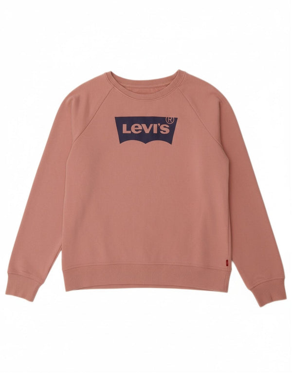 LEVI'S Mädchen-Sweatshirt mit Grafik, 15–16 Jahre, rosa Baumwolle