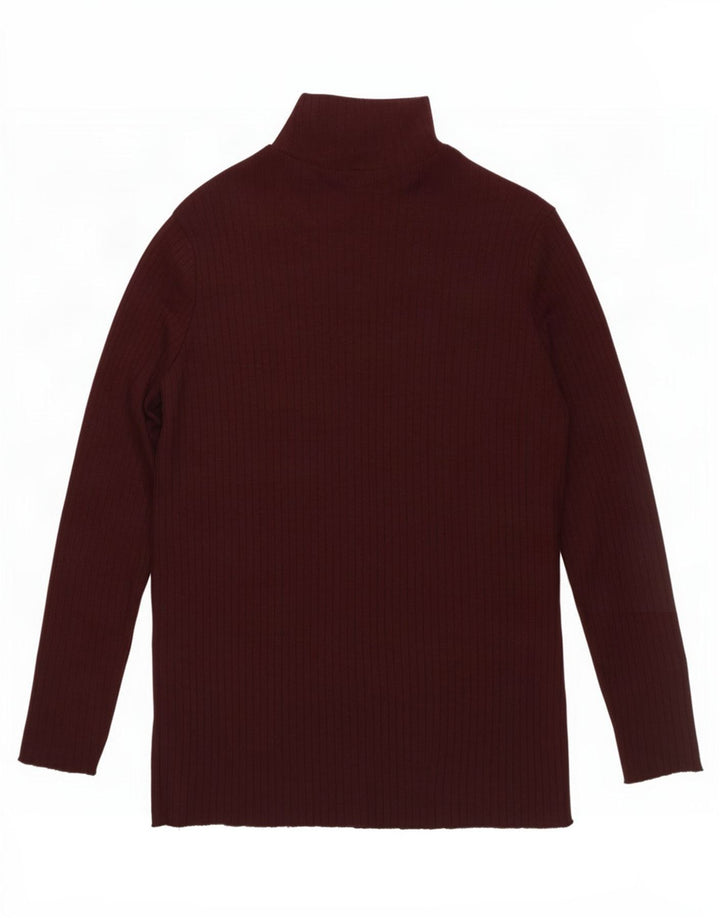 Zara Damen Top Langarm UK 16 Large Braun Polyester