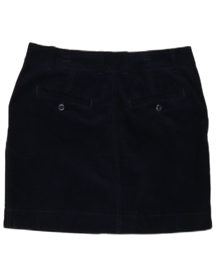 MARKS & SPENCER Womens Velvet Mini Skirt UK 12 Medium W32  Navy Blue
