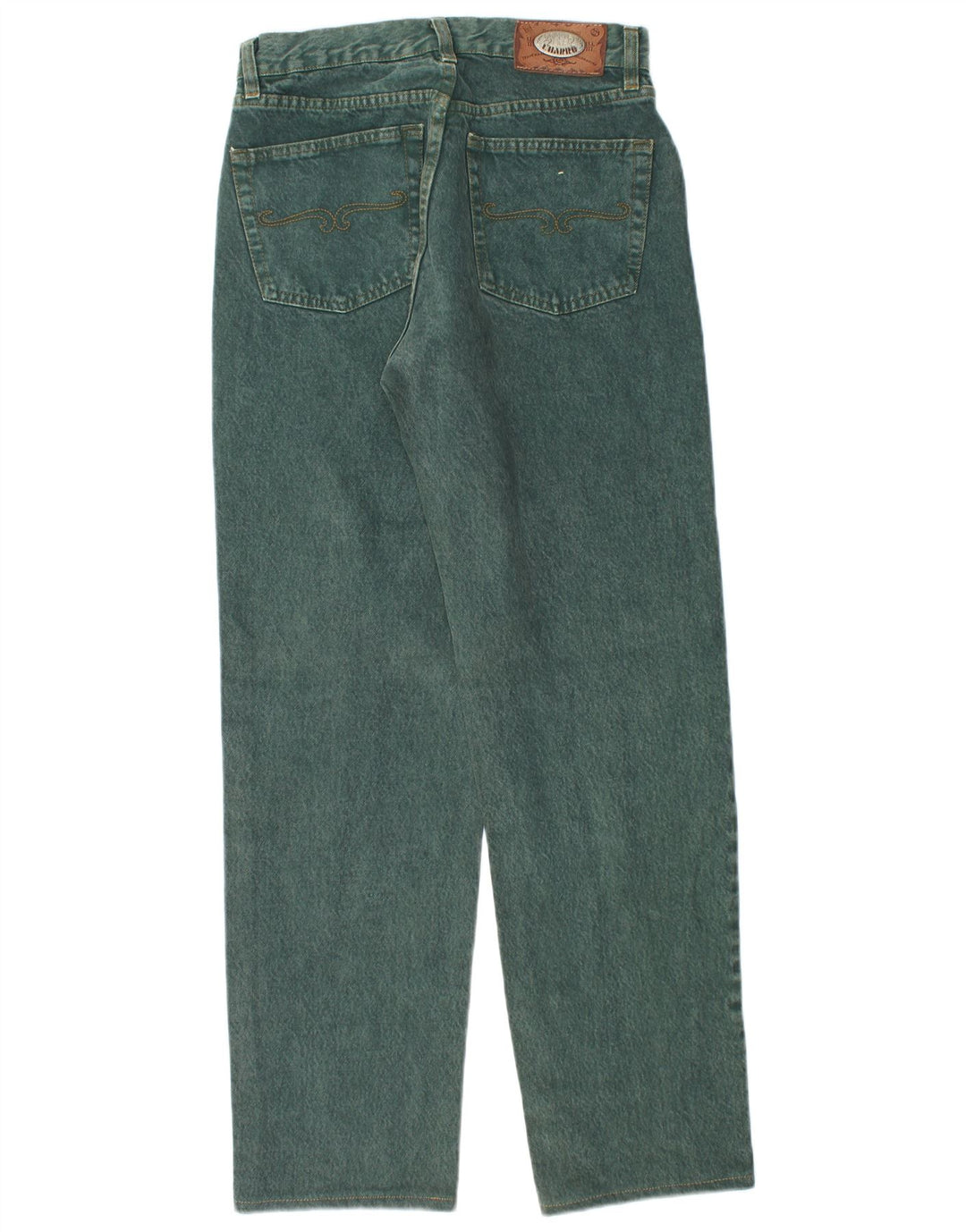 EL CHARRO Damen Straight Jeans W31 L31 Grüne Baumwolle