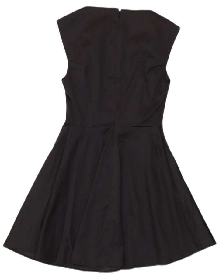 French Connection Damen Ärmelloses A-Linien-Kleid, Größe S, Schwarz, Polyester