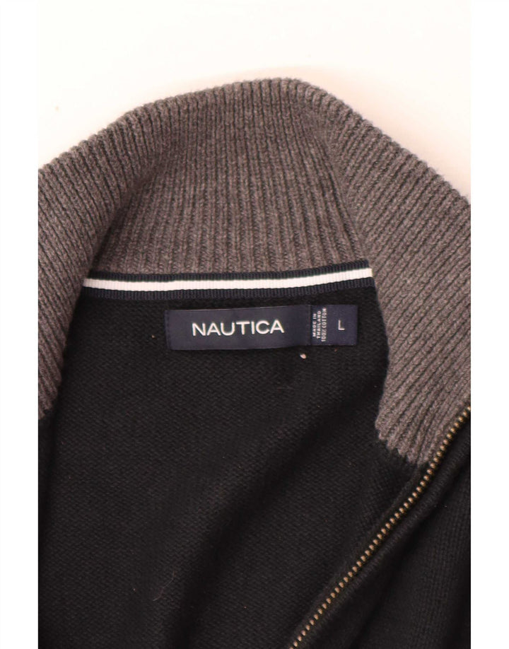Nautica Herren-Strickjacke, groß, marineblau, Baumwolle