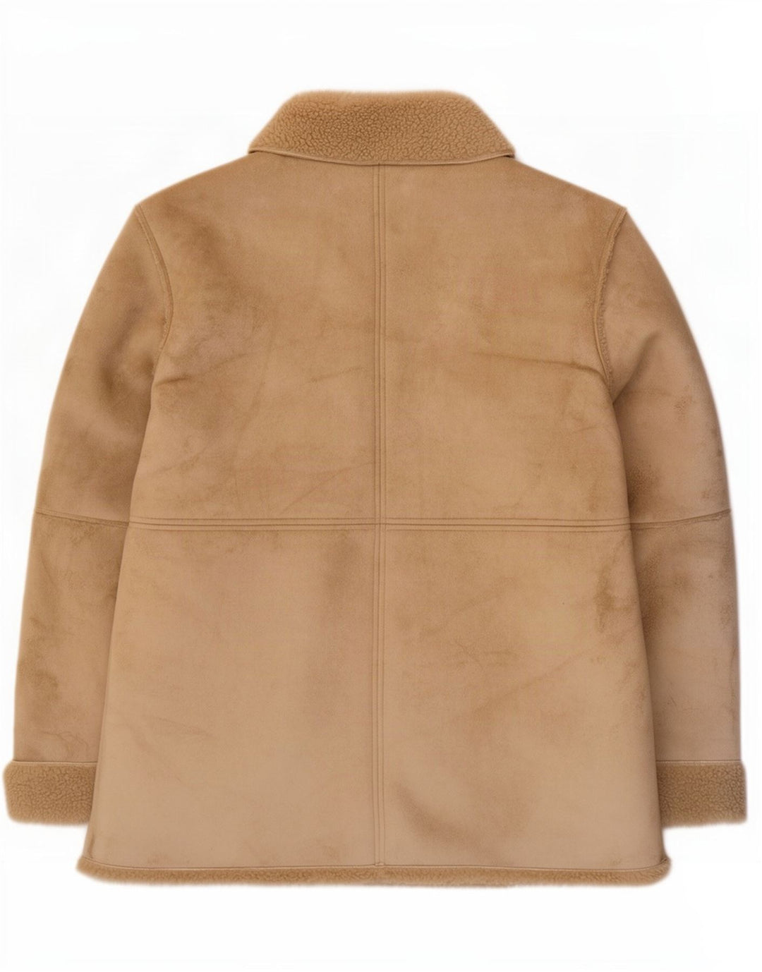 David Barry Damen Sherpa-Jacke UK 16 Large Beige Polyester