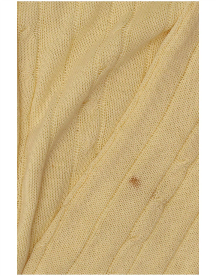 Vintage Herren Pullover mit Rundhalsausschnitt Mittelgelb