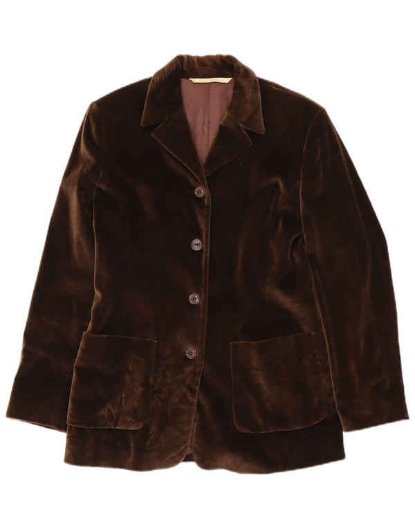 Penny Black Damen-Blazer mit entspannter Passform, 4 Knöpfe, Samt, UK 6, XS, Braun