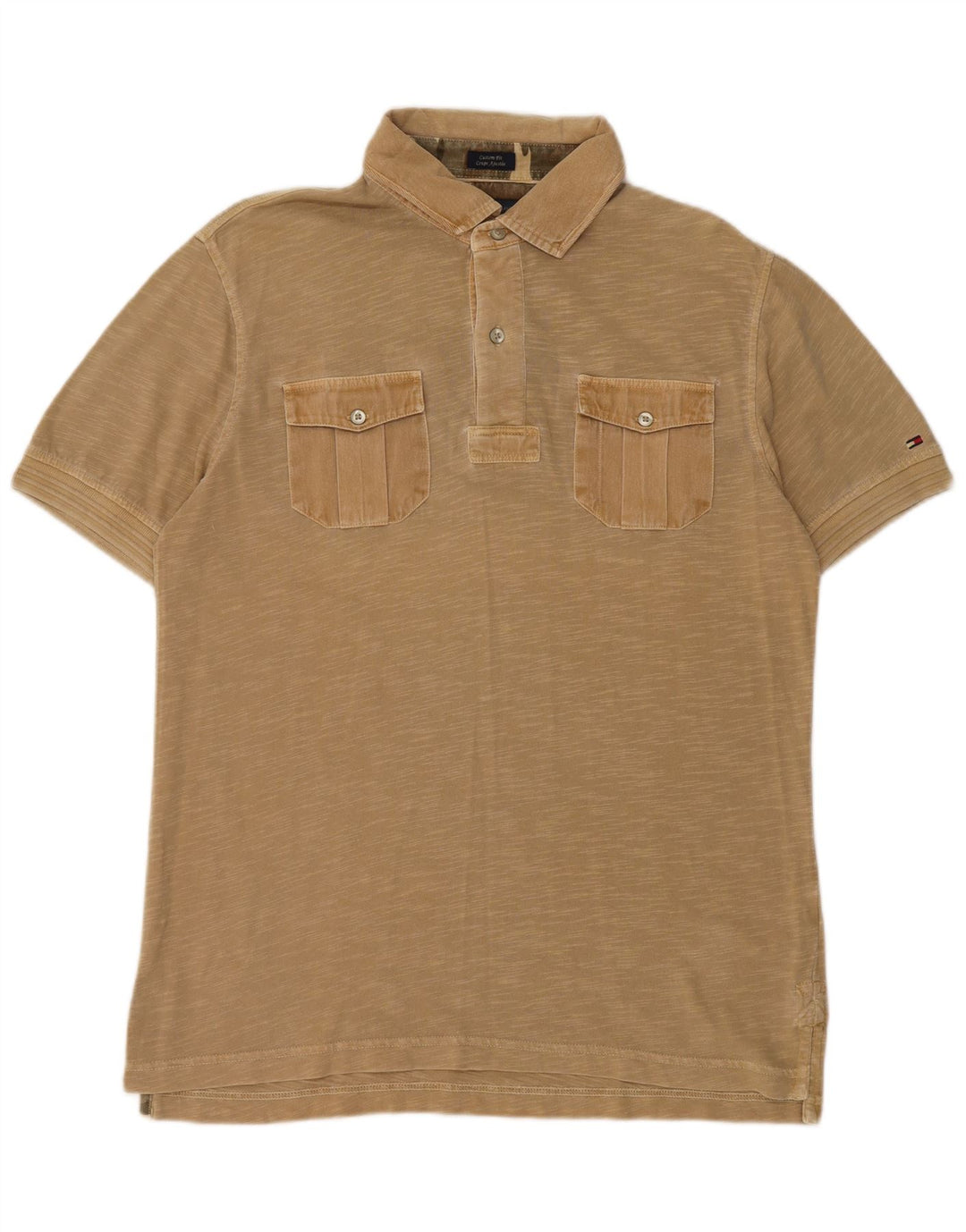 TOMMY HILFIGER Herren Coupe Ajustee Poloshirt Mittelbeige meliert