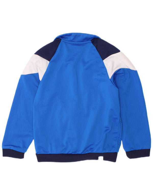 Puma Jungen Grafik-Trainingsanzug-Top-Jacke, 3–4 Jahre, blaues Farbblock-Polyester