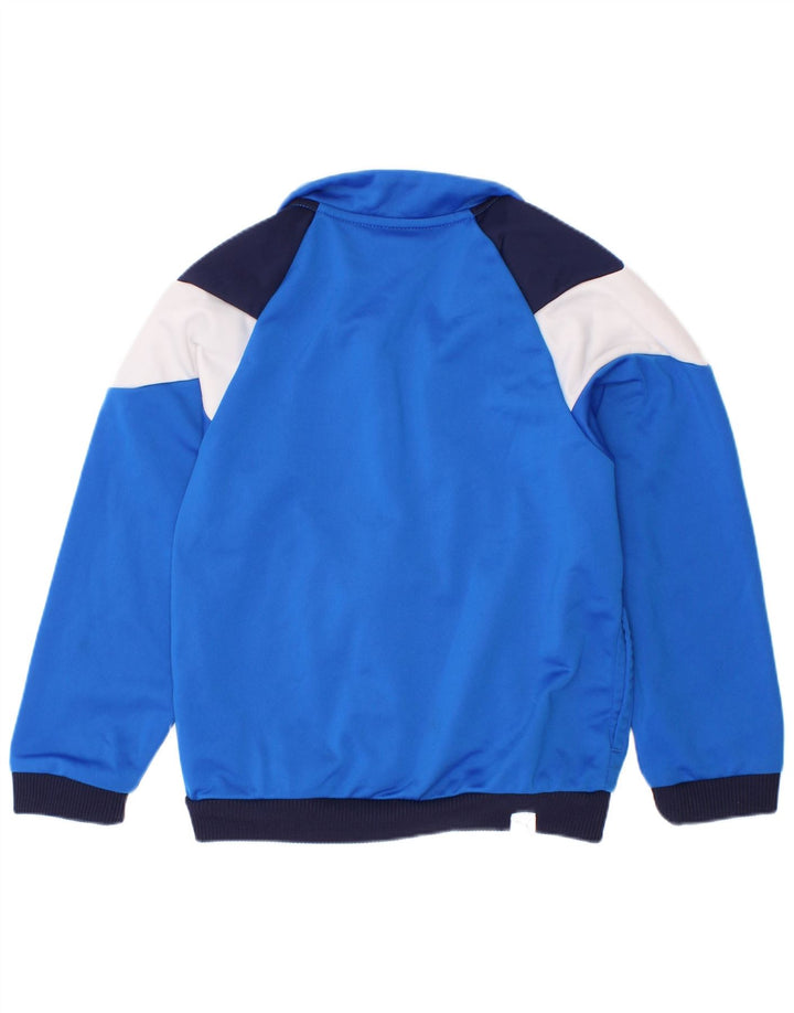 Puma Jungen Grafik-Trainingsanzug-Top-Jacke, 3–4 Jahre, blaues Farbblock-Polyester