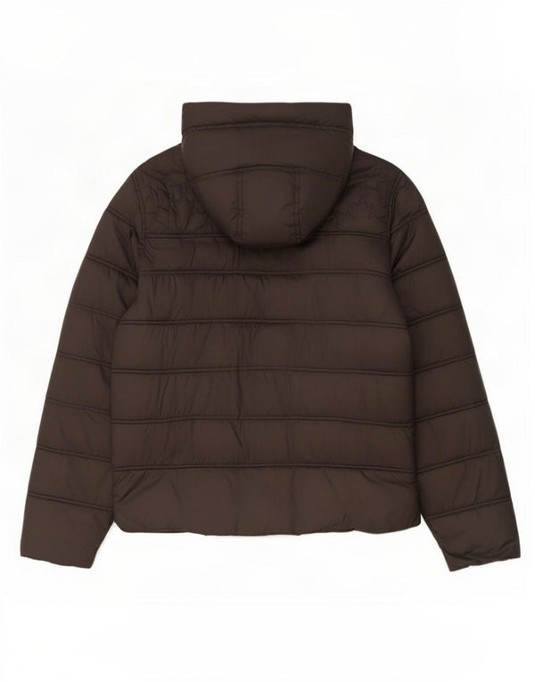 Marville Wattierte Damenjacke mit Kapuze, UK 16, großes graues Nylon