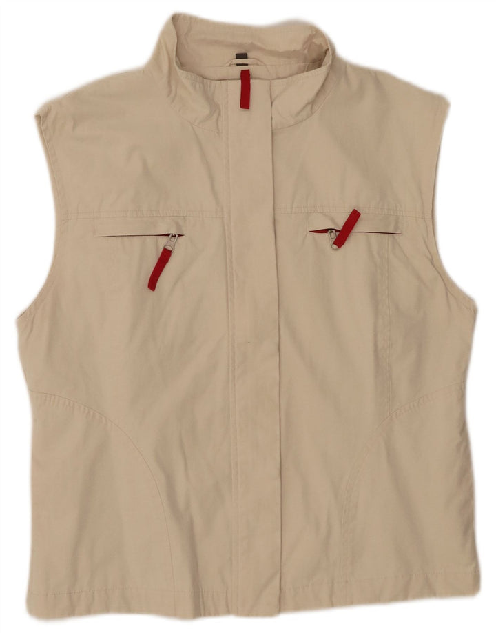Street One Ärmellose Trainingsjacke für Damen, UK 14, Mittelbeige