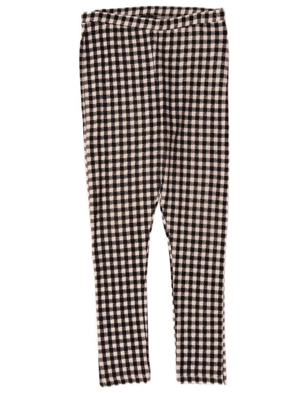 Topshop Damen Slim Casual Hose UK 12 Medium W28 L26 Schwarz Gingham