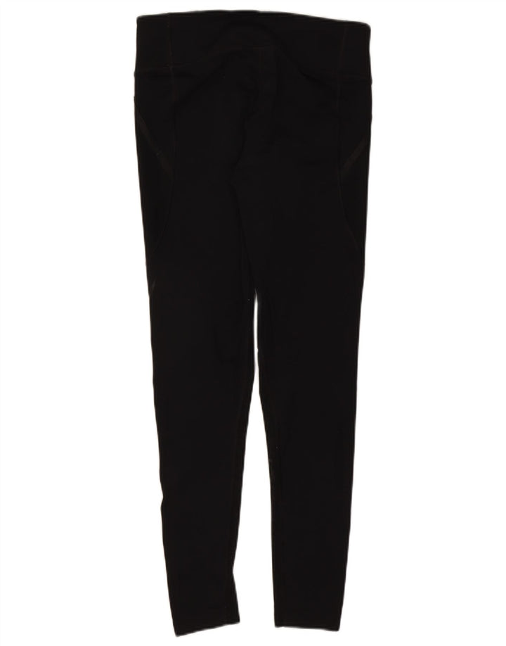 Nike Damen Dri Fit Leggings UK 14 Large Schwarz Polyester