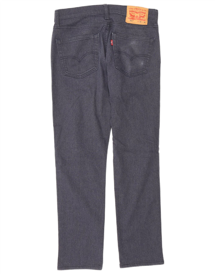 Levi's Damen 511 Slim Jeans W30 L30 marineblaue Baumwolle