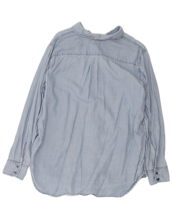 Boden Damen-Hemd UK 16 Large Blau Lyocell